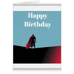 Modern Superhero Greeting Card