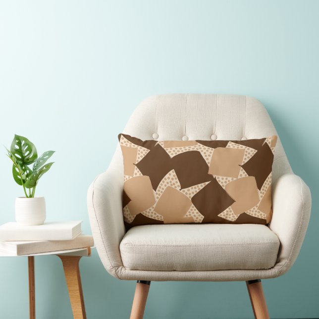 Modern Support: Abstract Geometric Sunset Havana Lumbar Cushion (Chair)