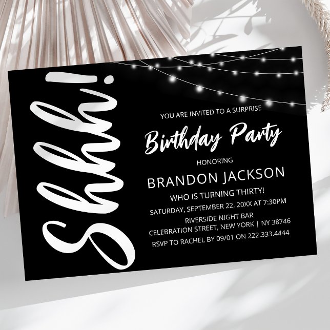 Modern Surprise Birthday Party Invitation (Creator Uploaded)