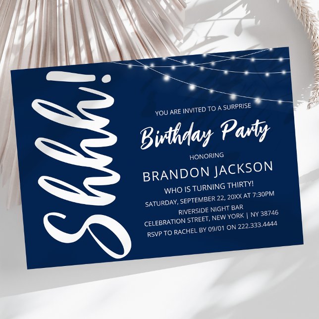Modern Surprise Birthday Party Invitation (Creator Uploaded)