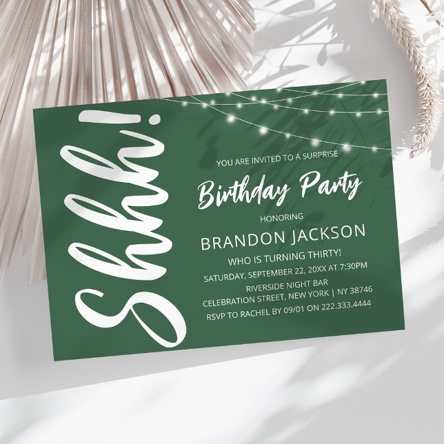 Modern Surprise Birthday Party Invitation (Creator Uploaded)