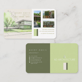 Modern Sustainable Architect Business Card