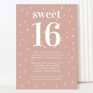 Modern Sweet 16 Birthday Party Invitation