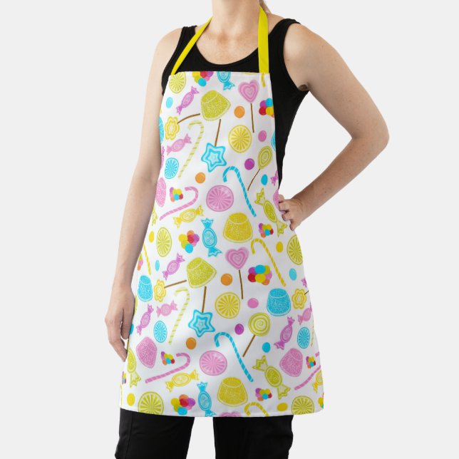 Modern Sweet Candy Pattern Cute  Apron (Insitu)