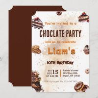 Modern Sweet Chocolate Cake Birthday Party