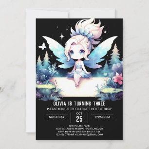 Modern Sweet Fairy Birthday Invitation