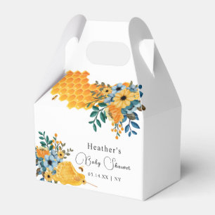 Modern Sweet Honey Bee Floral Baby Shower  Favour Box