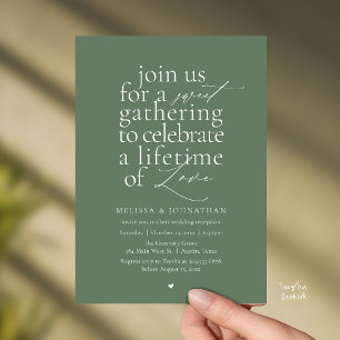 Modern Sweet Love Minimalist Wedding Reception Invitation