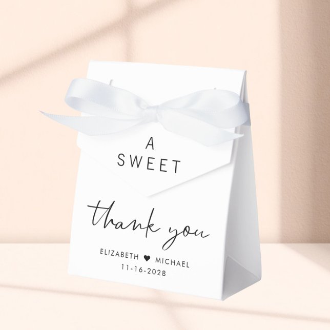 Modern Sweet Thank You Wedding Favour Box (Creator Uploaded)