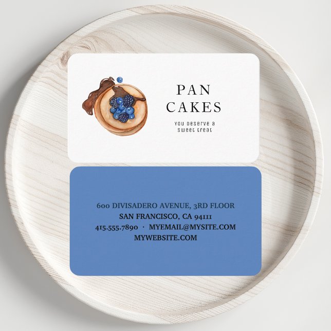 Modern Sweets Pancake Bakery Professional Business Card (Creator Uploaded)