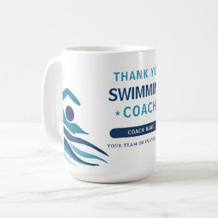 Modern Swimming Team Coach Coffee Mug