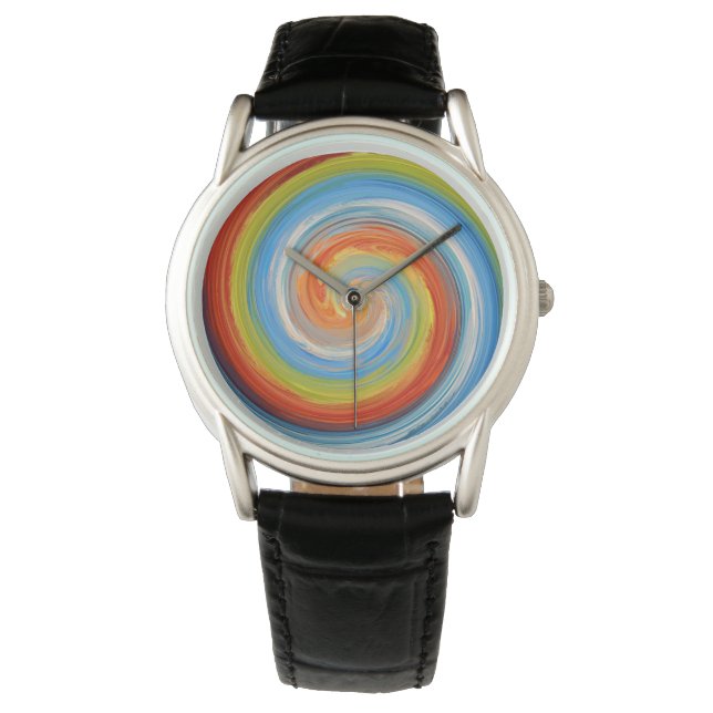 Modern Swirl Abstract Art #114 Watch (Front)