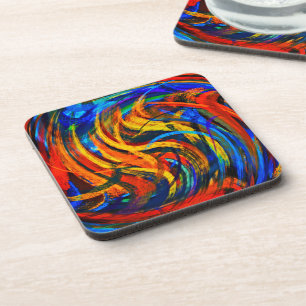 Modern Swirl Abstract Art #11 Coaster