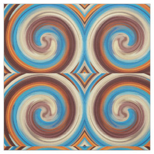 Modern Swirl Abstract Art #12 Fabric