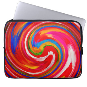 Modern Swirl Abstract Art #14 Laptop Sleeve