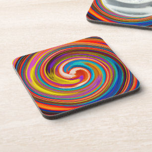 Modern Swirl Abstract Art #15 Coaster