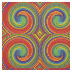 Modern Swirl Abstract Art #15 Fabric