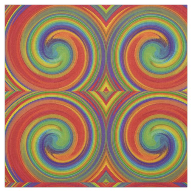 Modern Swirl Abstract Art #15 Fabric (Swatch)
