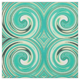 Modern Swirl Abstract Art #19 Fabric