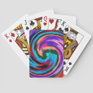 Modern Swirl Abstract Art #20 Playing Cards