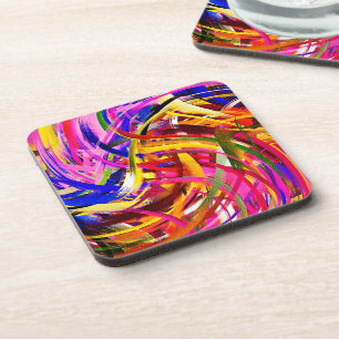 Modern Swirl Abstract Art #21 Coaster