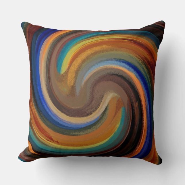 Modern Swirl Abstract Art #24 Cushion (Front)