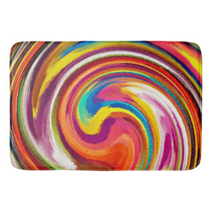 Modern Swirl Abstract Art #26 Bath Mat