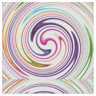 Modern Swirl Abstract Art #2 Fabric