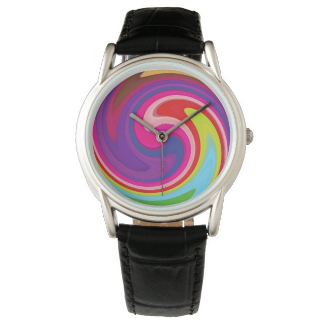 Modern Swirl Abstract Art #2 Watch (Front)
