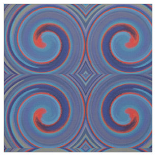 Modern Swirl Abstract Art #30 Fabric
