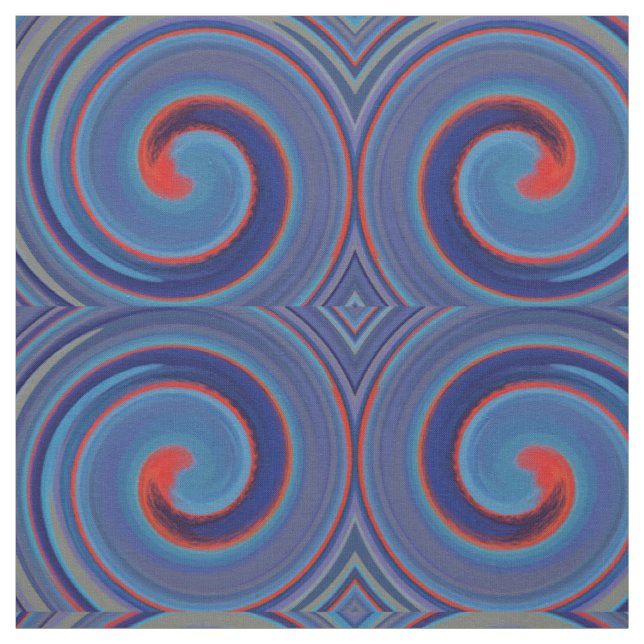 Modern Swirl Abstract Art #30 Fabric (Swatch)