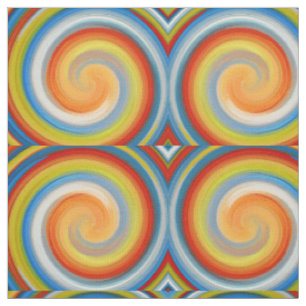 Modern Swirl Abstract Art #35 Fabric