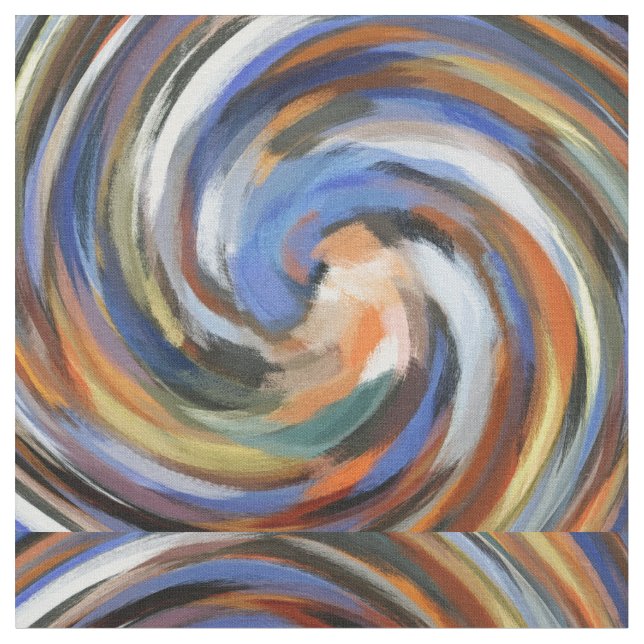 Modern Swirl Abstract Art #37 Fabric (Close Up)