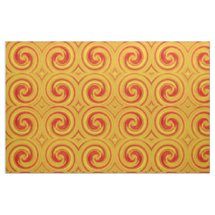 Modern Swirl Abstract Art #3 Fabric