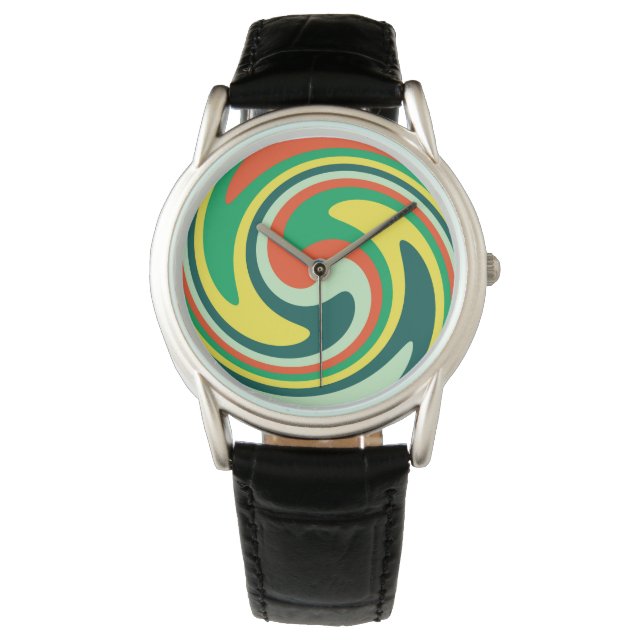 Modern Swirl Abstract Art #53 Watch (Front)