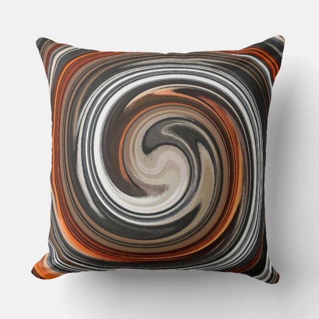 Modern Swirl Abstract Art #5 Cushion (Front)