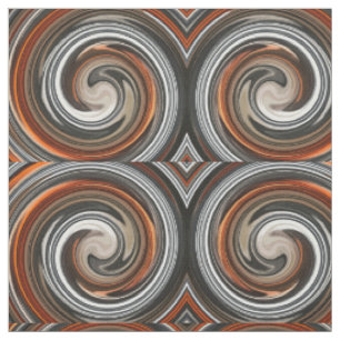 Modern Swirl Abstract Art #5 Fabric