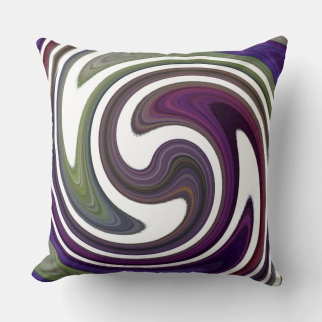 Modern Swirl Abstract Art #6 Cushion (Front)