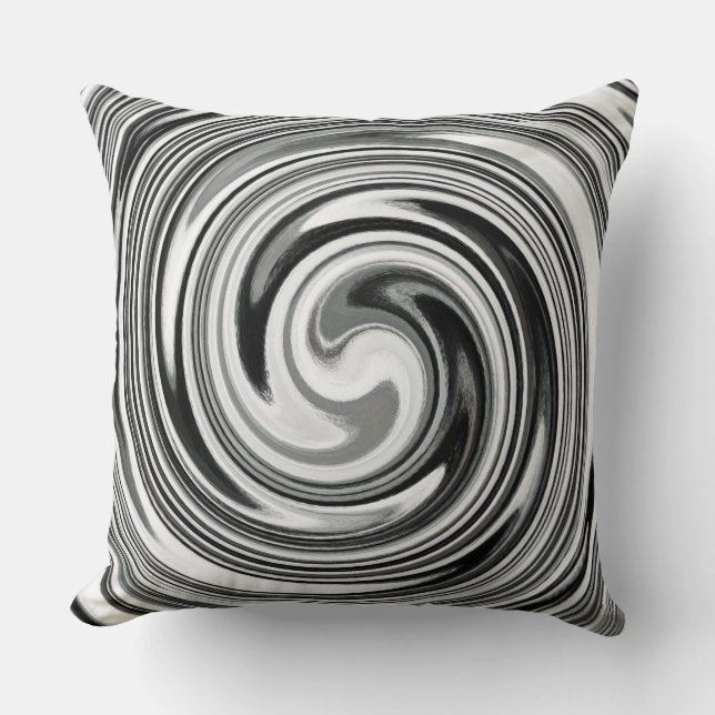 Modern Swirl Abstract Art #7 Cushion (Front)