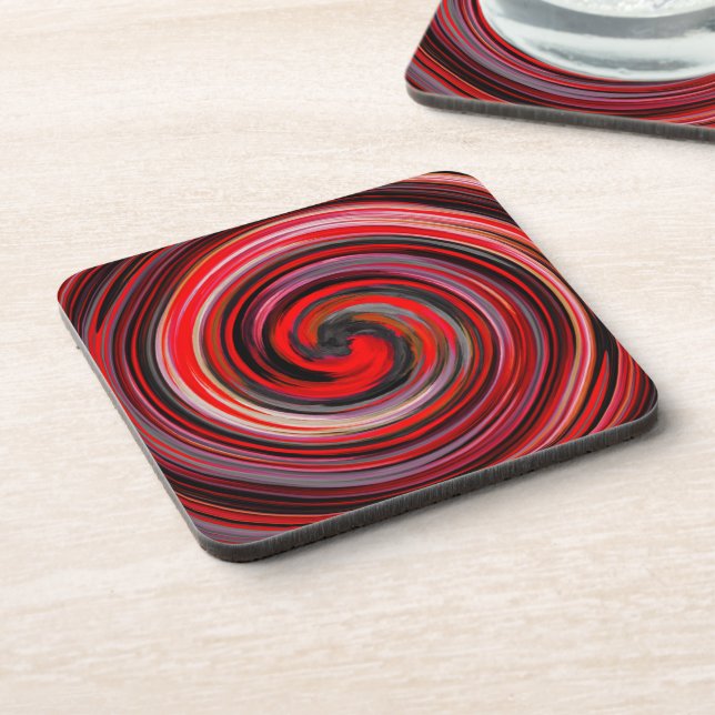 Modern Swirl Abstract Art #8 Coaster (Left Side)
