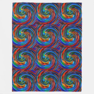 Modern Swirl Abstract Art #8 Fleece Blanket