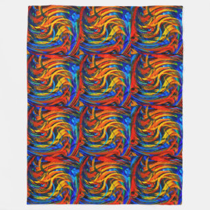 Modern Swirl Abstract Art #9 Fleece Blanket