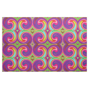 Modern Swirl Abstract Art Fabric