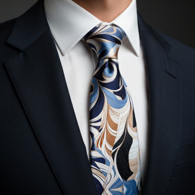 Modern Swirl Art Deco Pattern Tie (Creator Uploaded)