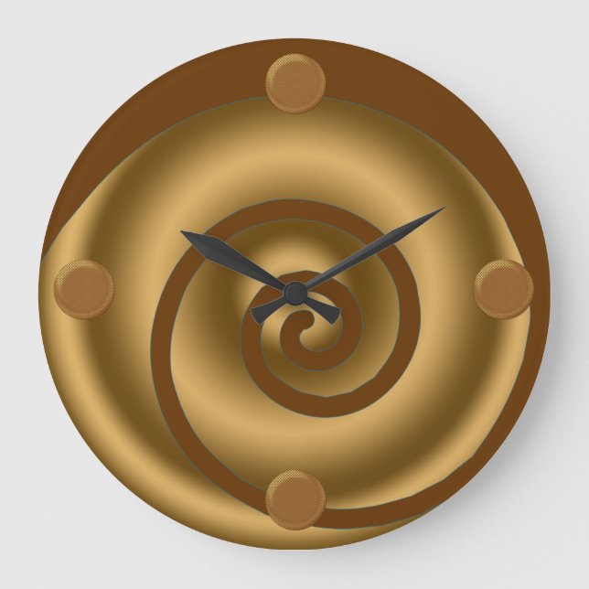 Modern Swirl Art Wall Clock (Front)