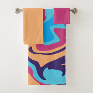 Modern Swirl Bath Towel Set