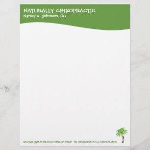 Modern Swirl Chiropractic Letterhead Design