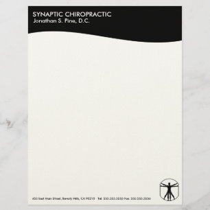Modern Swirl Chiropractic Letterhead Design