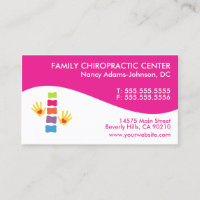 Modern Swirl Colourful Chiropractic Business Cards