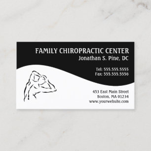 Modern Swirl Family Chiropractic Business Cards